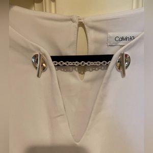 Calvin Klein White Blouse Size L